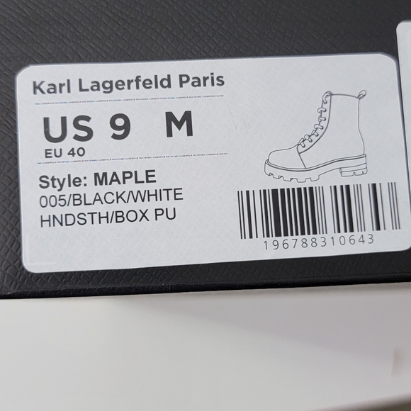 Karl Lagerfeld Paris Combat Boots - Picture 6 of 6